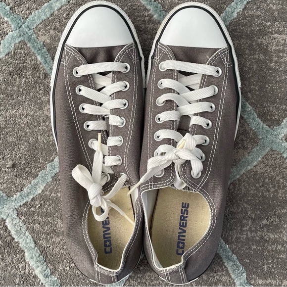 Converse Chuck Taylor All Star Low Top Gray Canvas 1j794 - Picture 4 of 6